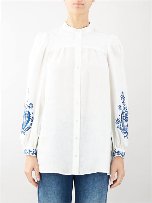 Linen canvas shirt with embroidery Max Mara Weekend MAX MARA WEEKEND | Shirt | CARNIA28